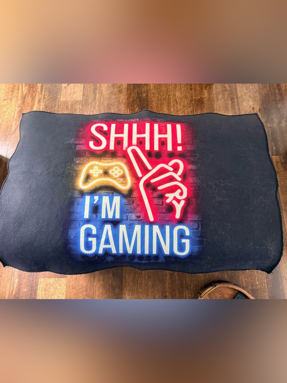 Gaming Throw Blanket - Blue, Red & Yellow